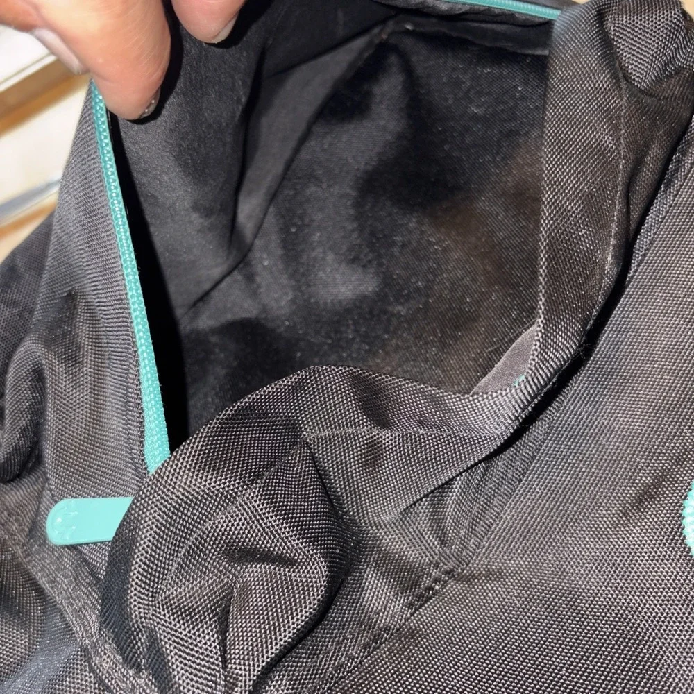 True Religion Black Backpack Light Blue Logo School College Designer Very Good